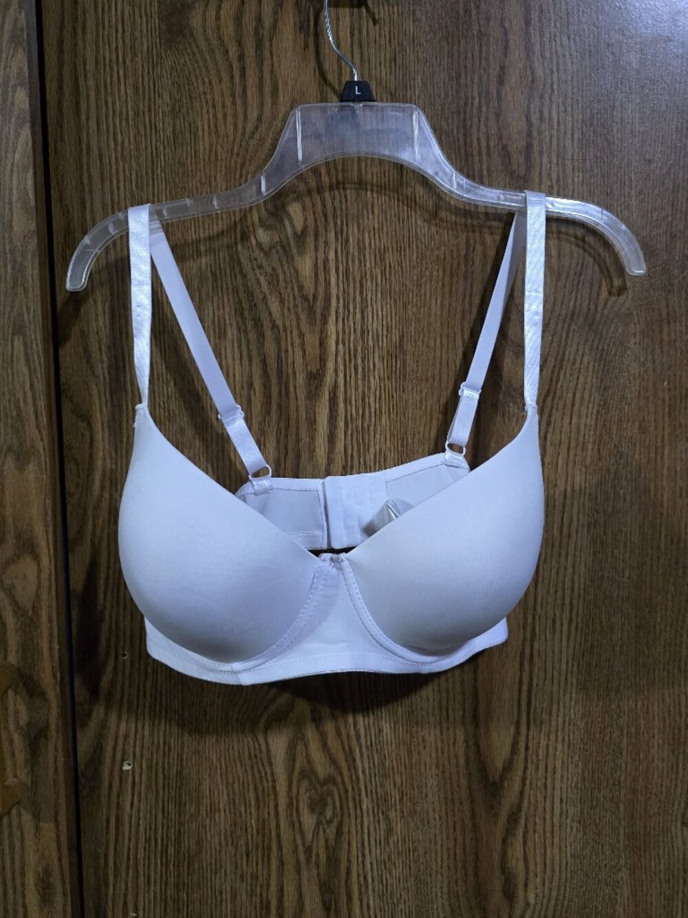 White Underwire Bra With Adjustable Straps